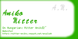 aniko mitter business card